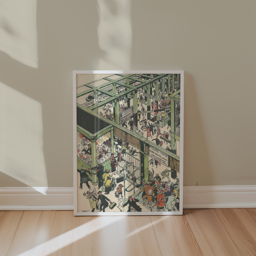 Vintage NYC Art Print — 1920s Grand Central Subway — New York Wall Decor