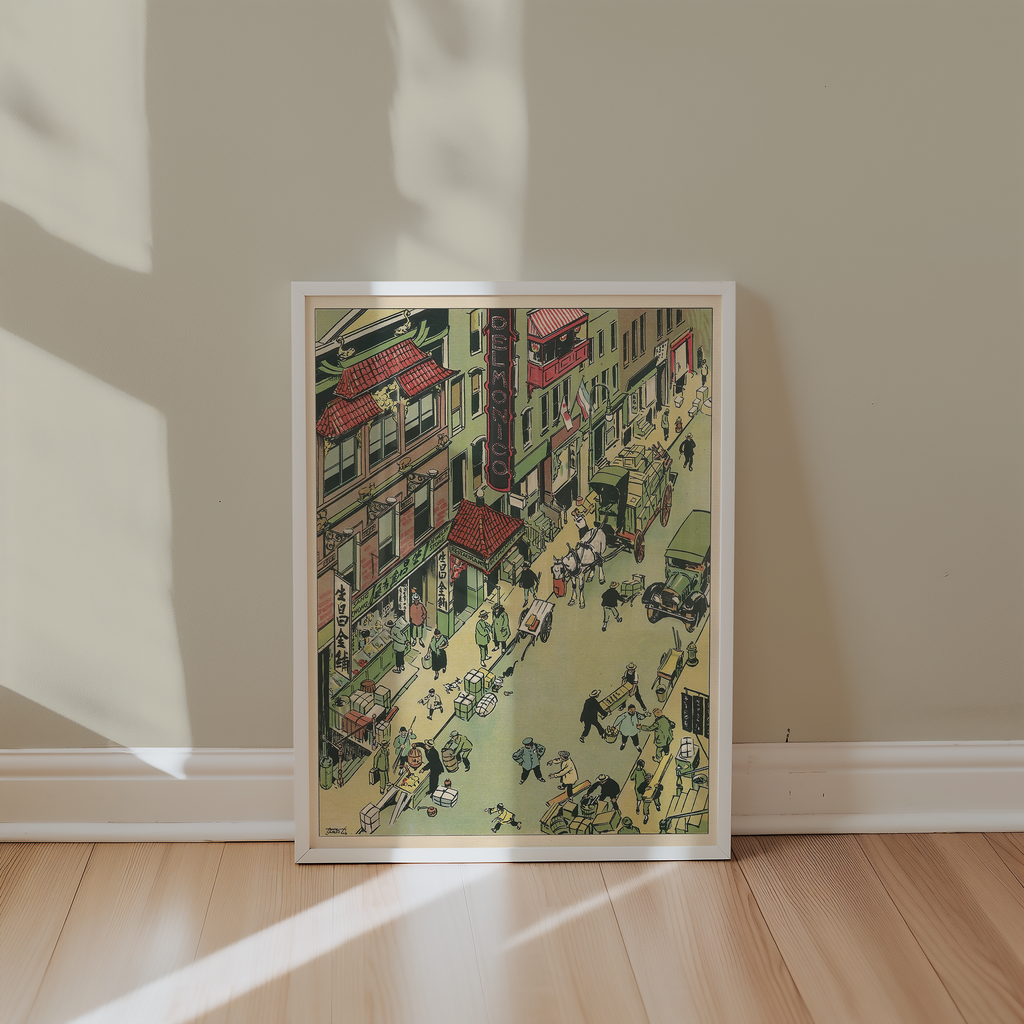 Vintage NYC Art Print — 1920s Chinatown Delmonicos — New York Wall Decor