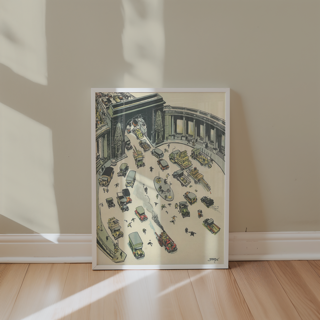 Vintage NYC Art Print — 1920s Manhattan Bridge Arch — New York Wall Decor