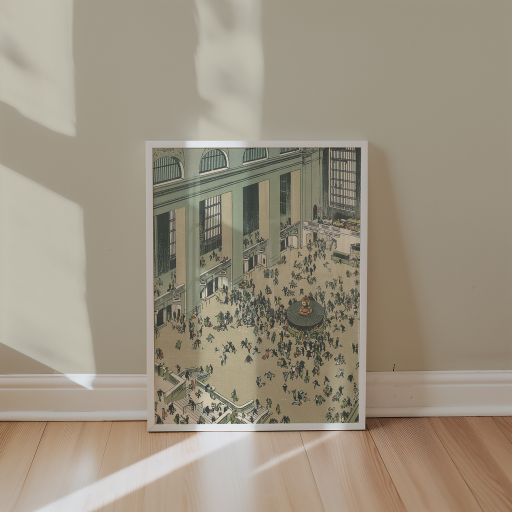 Vintage NYC Art Print — 1920s Grand Central Terminal — New York Wall Decor