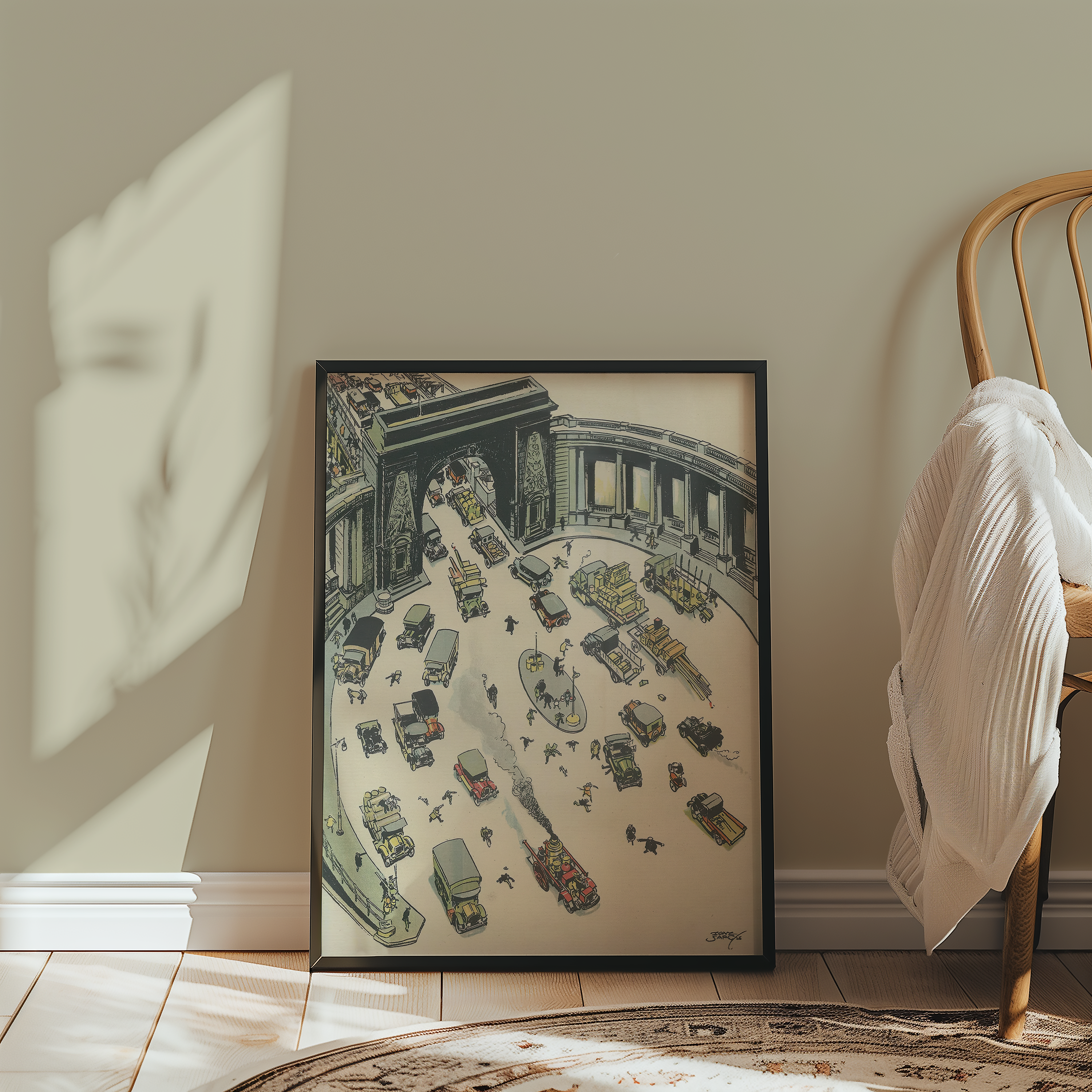 Vintage NYC Art Print — 1920s Manhattan Bridge Arch — New York Wall Decor