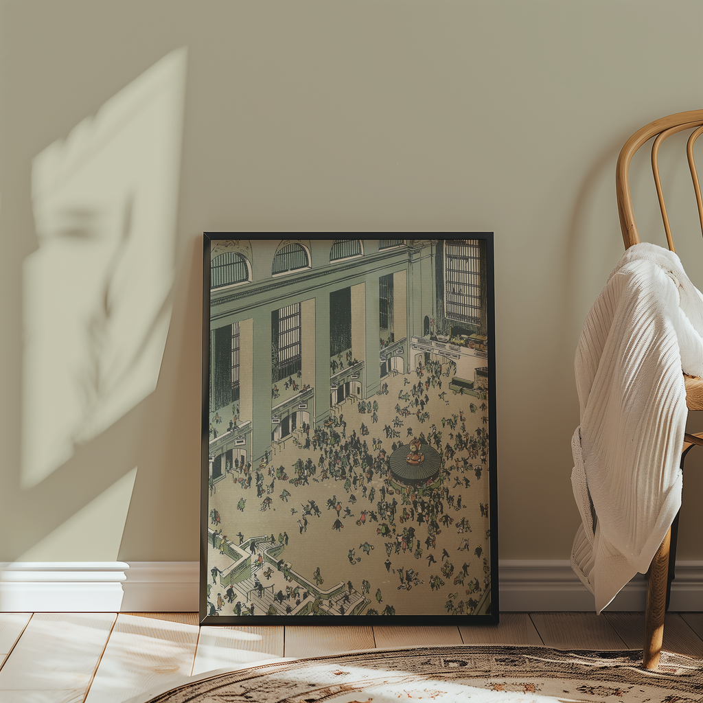 Vintage NYC Art Print — 1920s Grand Central Terminal — New York Wall Decor
