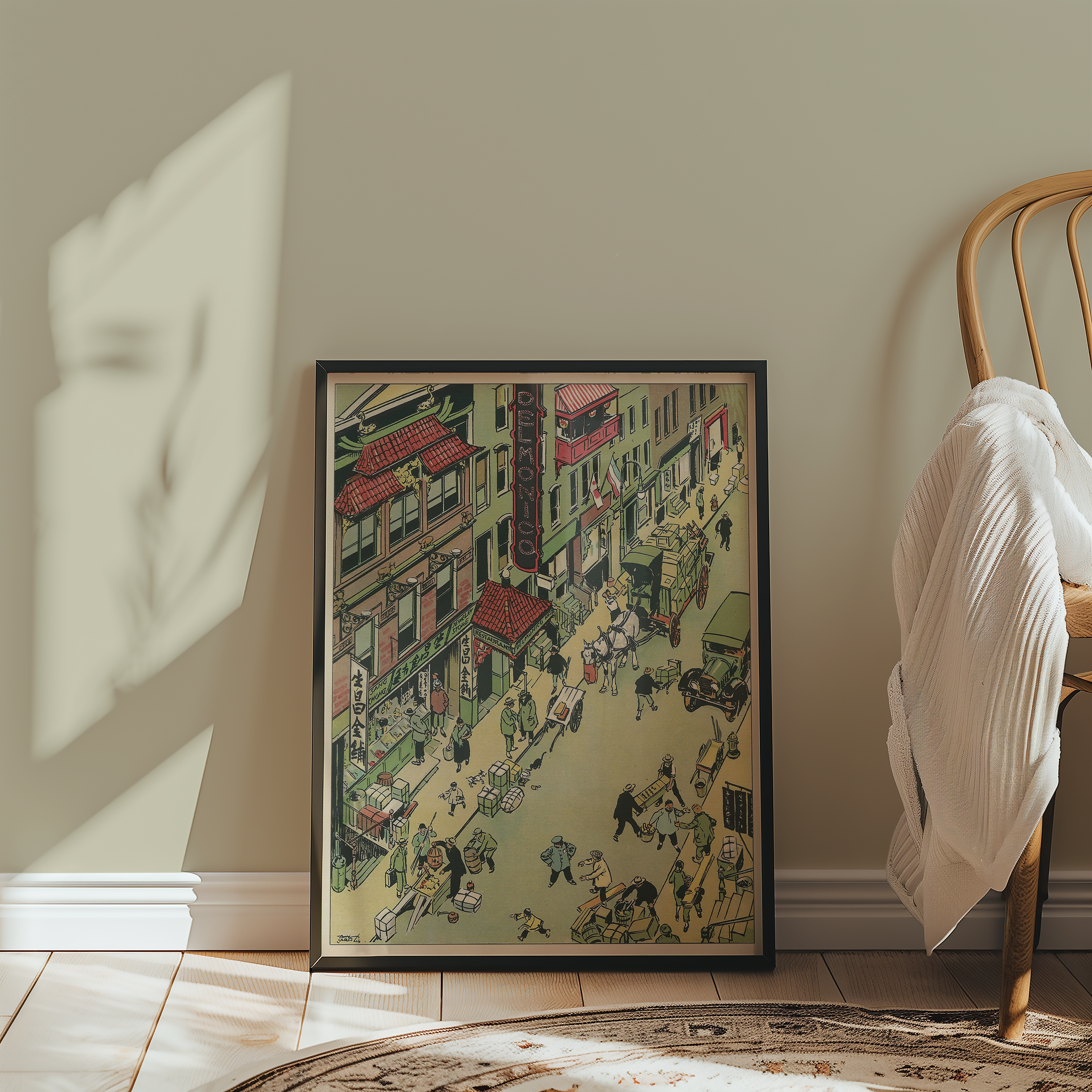 Vintage NYC Art Print — 1920s Chinatown Delmonicos — New York Wall Decor