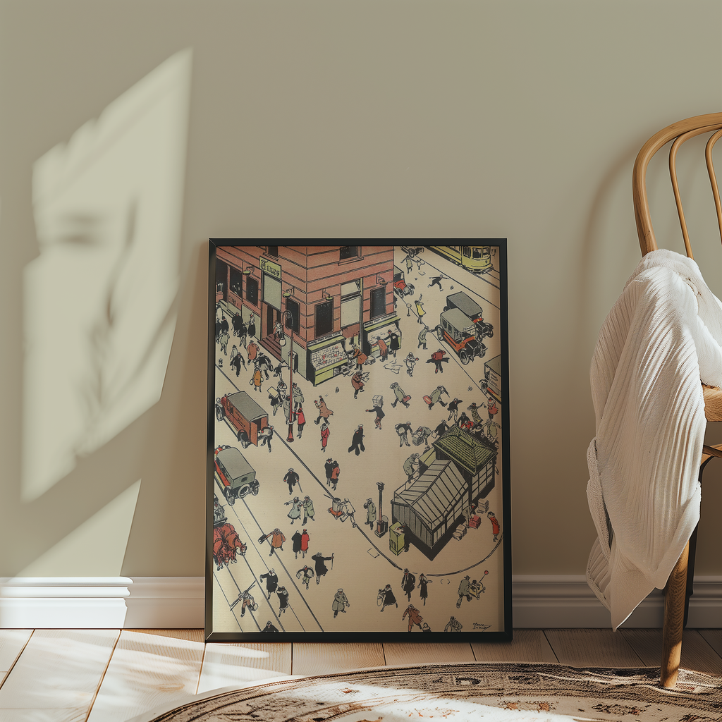 Vintage NYC Art Print — 1920s Times Square NYC — New York Wall Decor by Tony Sarg