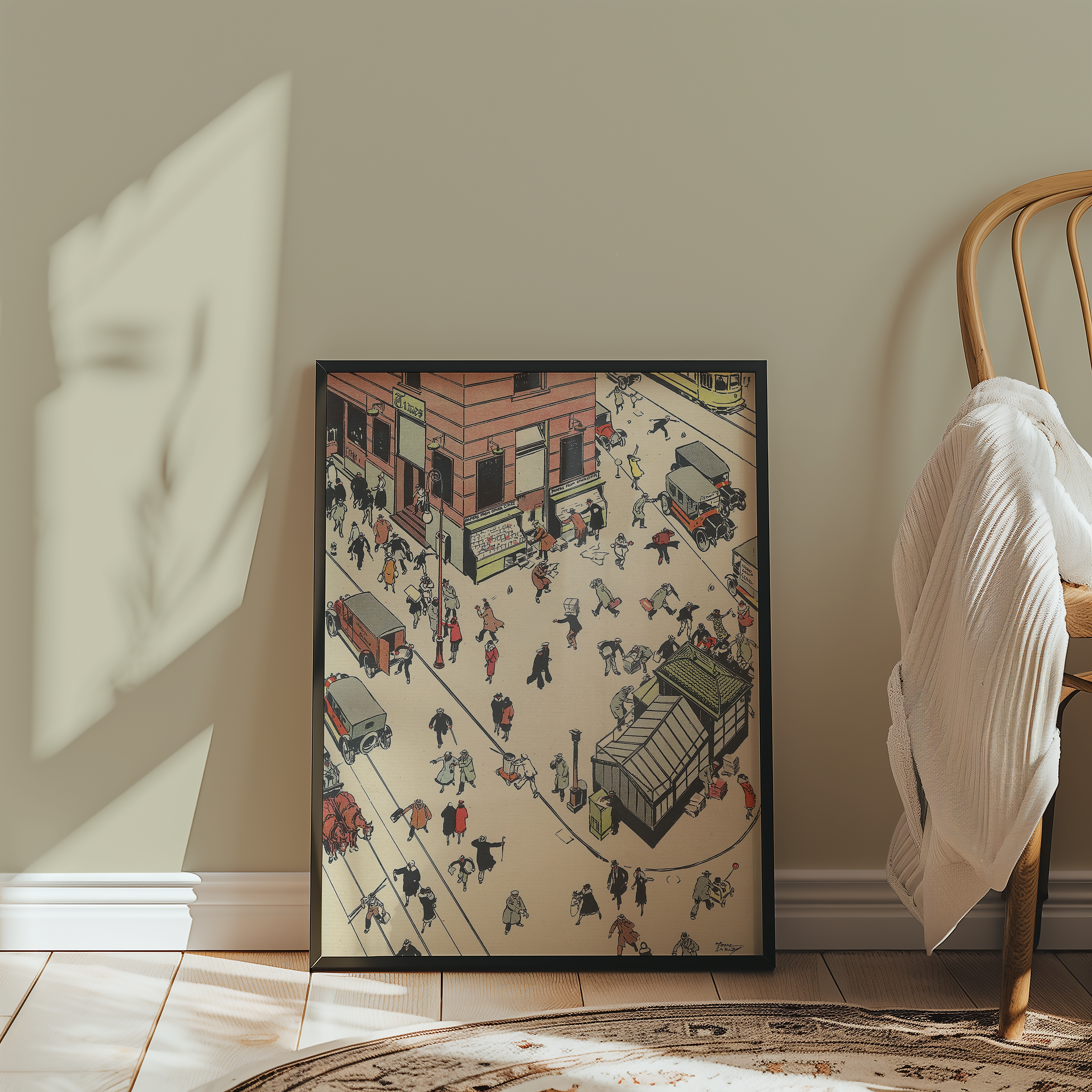 Vintage NYC Art Print — 1920s Times Square NYC — New York Wall Decor by Tony Sarg