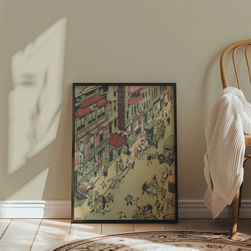 Vintage NYC Art Print — 1920s Chinatown Delmonicos — New York Wall Decor