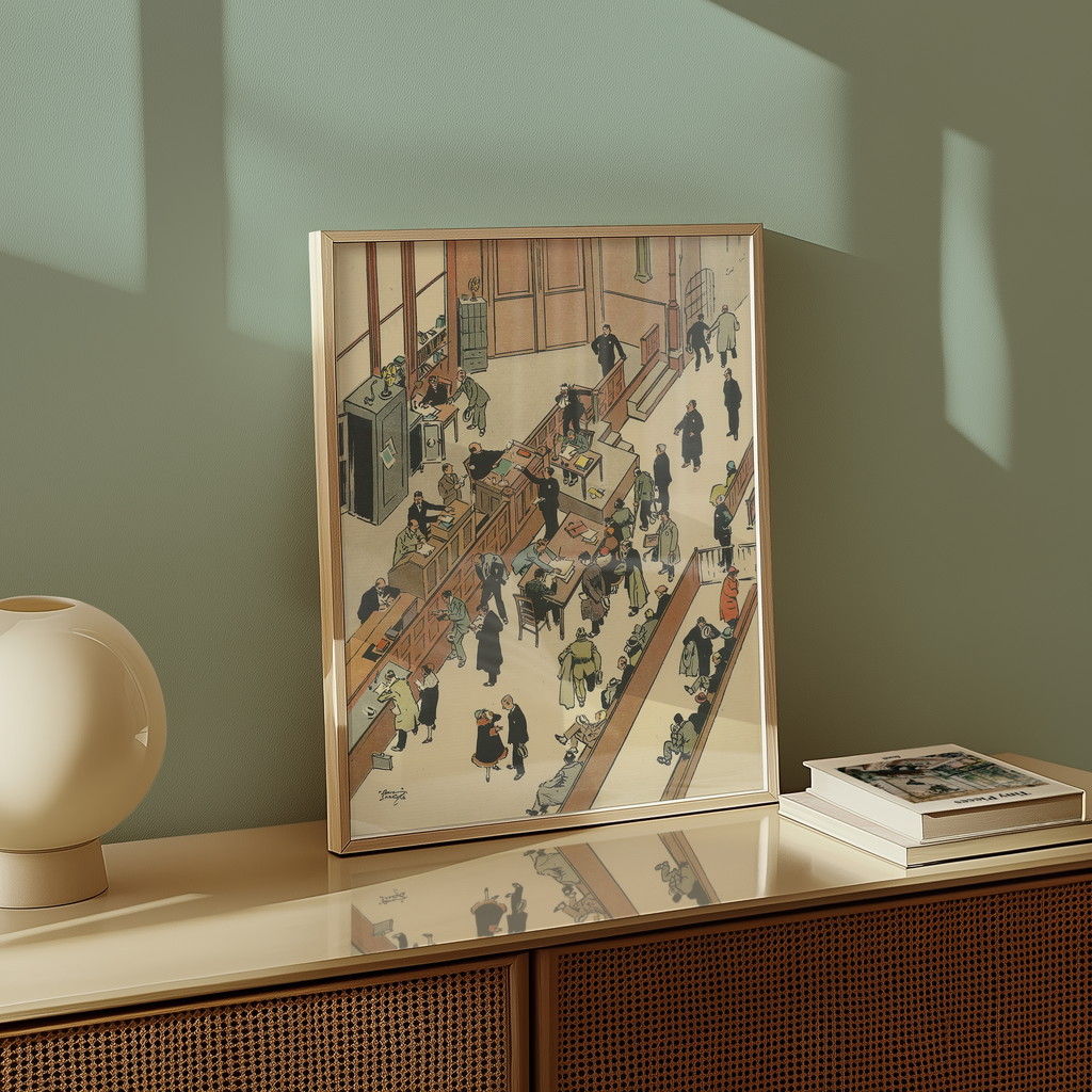 Vintage NYC Art Print — 1920s Jefferson Market Court — New York Wall Decor