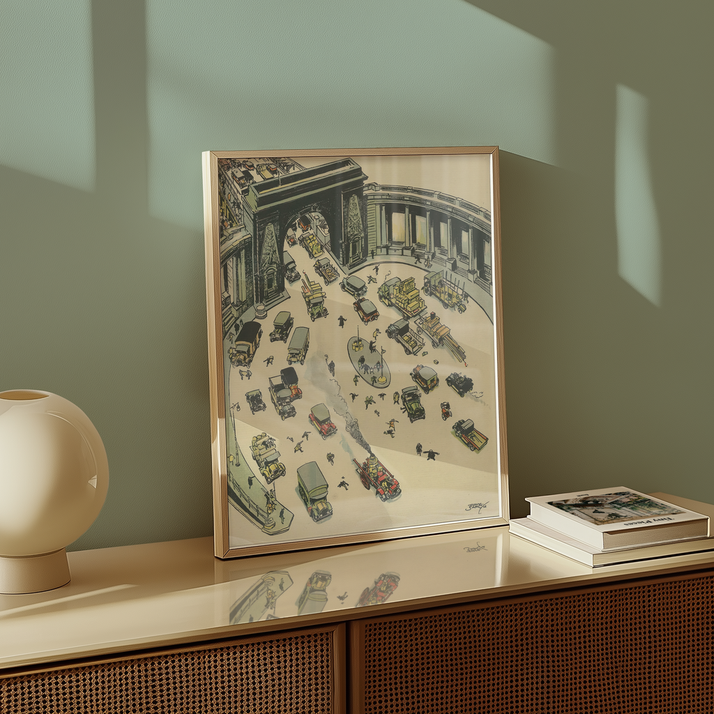 Vintage NYC Art Print — 1920s Manhattan Bridge Arch — New York Wall Decor