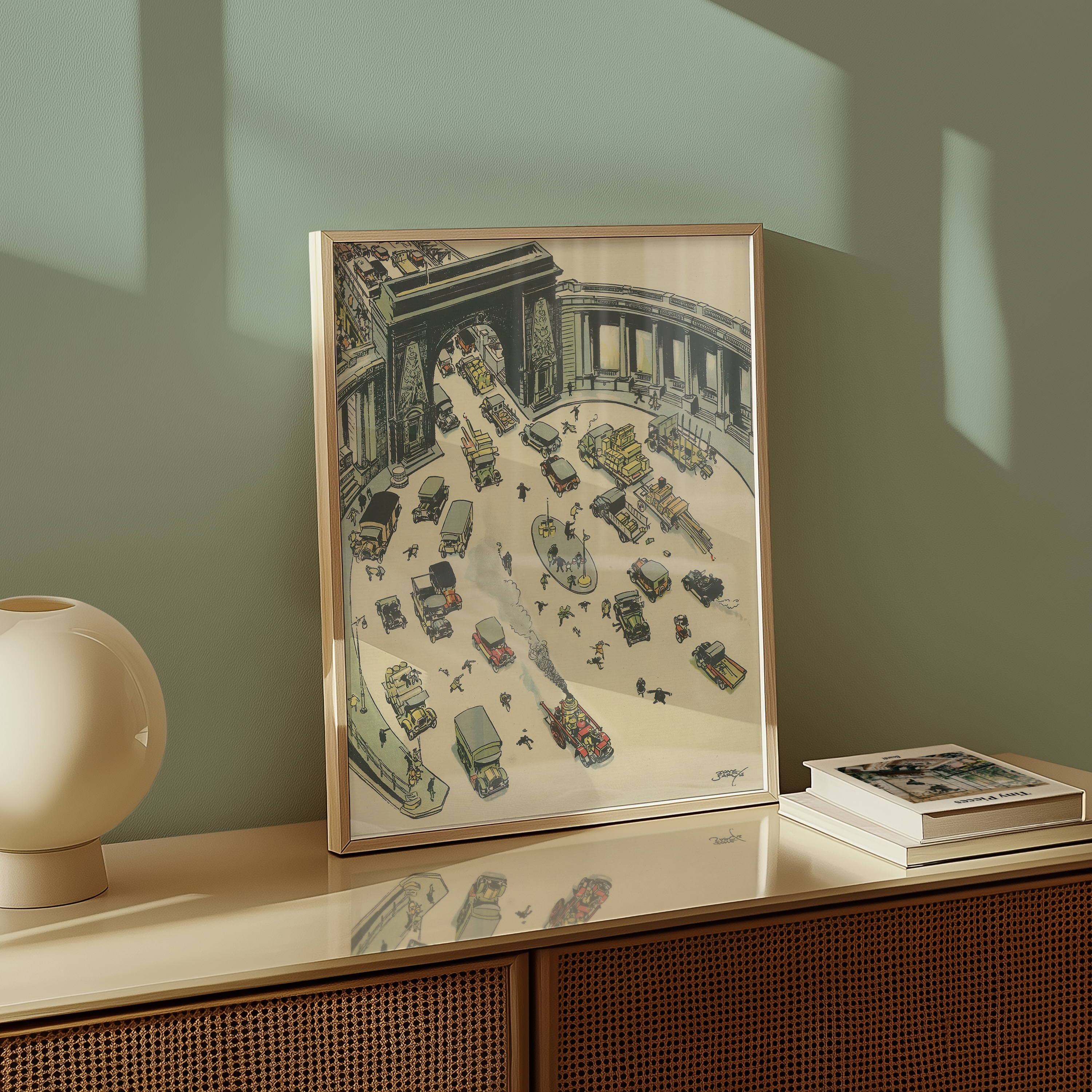 Vintage NYC Art Print — 1920s Manhattan Bridge Arch — New York Wall Decor