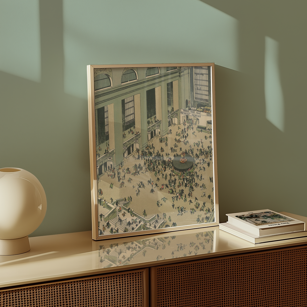 Vintage NYC Art Print — 1920s Grand Central Terminal — New York Wall Decor