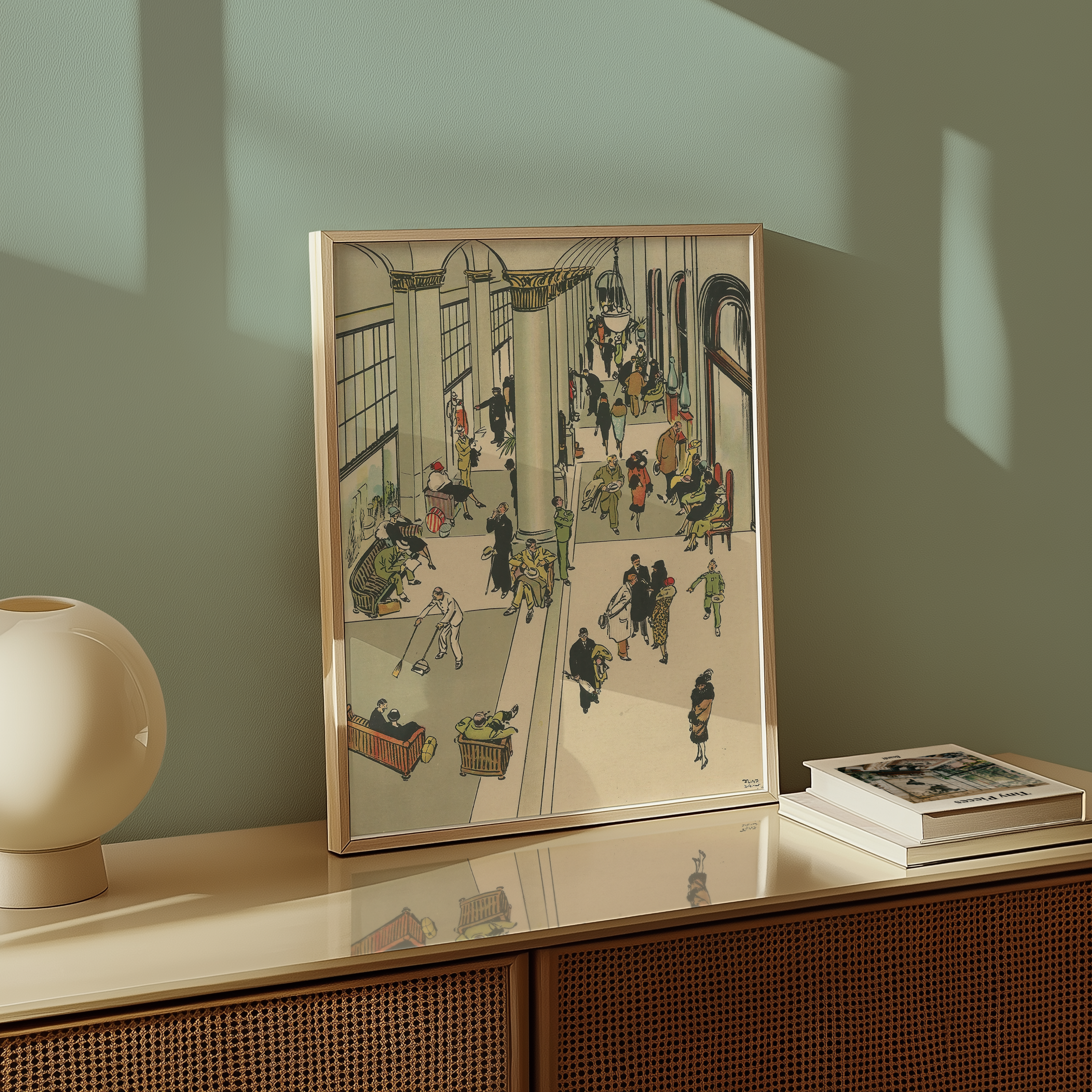Vintage NYC Art Print — 1920s Waldorf Astoria Hotel — New York Wall Decor