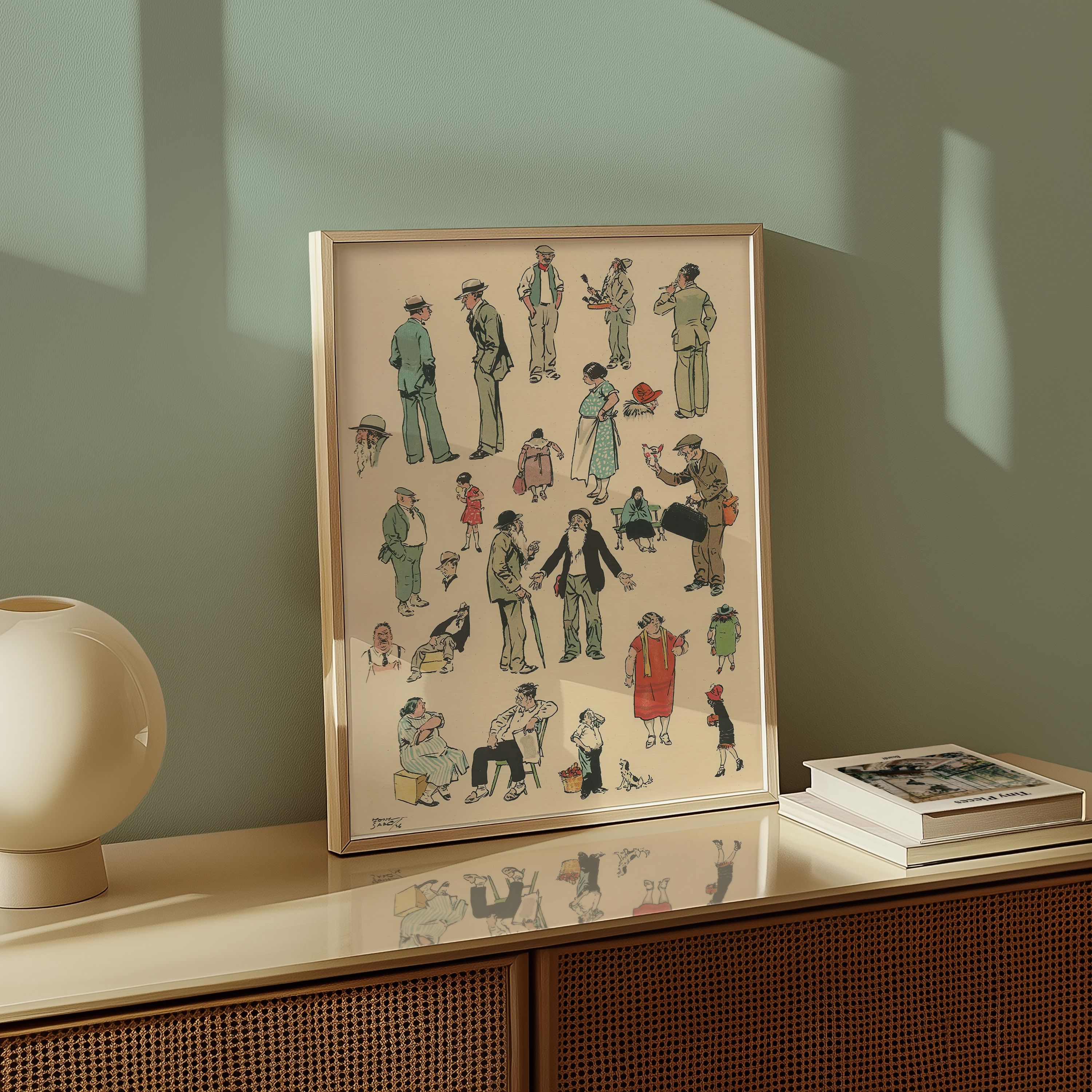 Vintage NYC Art Print — 1920s East Side Characters — New York Wall Decor
