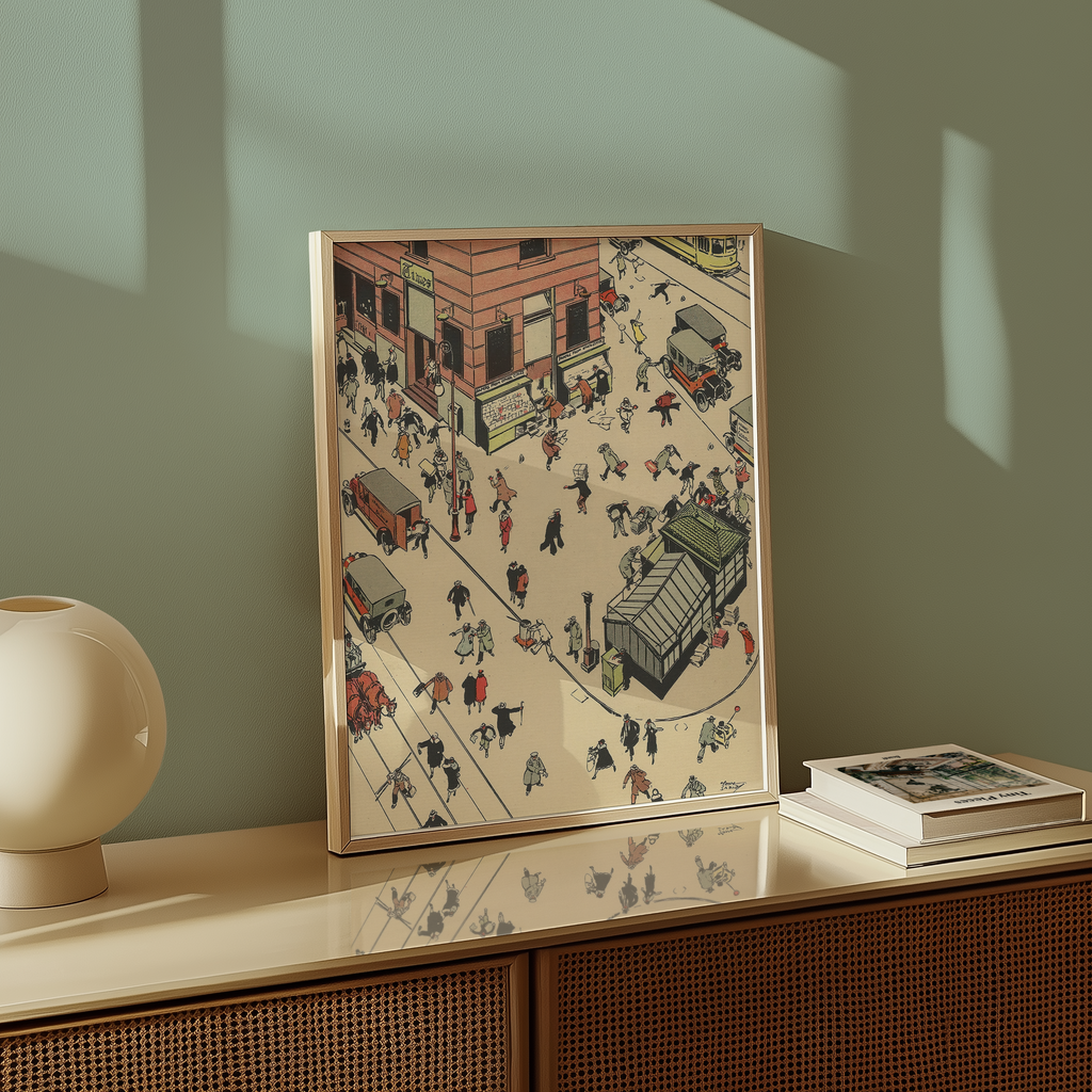 Vintage NYC Art Print — 1920s Times Square NYC — New York Wall Decor by Tony Sarg