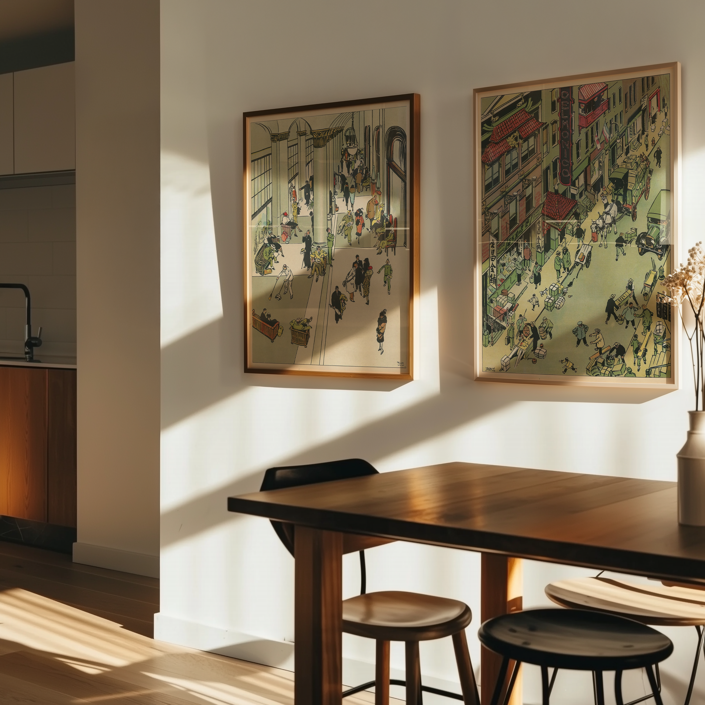 Vintage NYC Art Print — 1920s Chinatown Delmonicos — New York Wall Decor