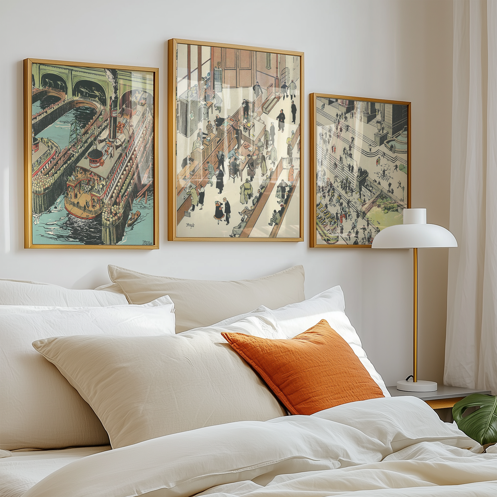 Vintage NYC Art Print — 1920s Jefferson Market Court — New York Wall Decor