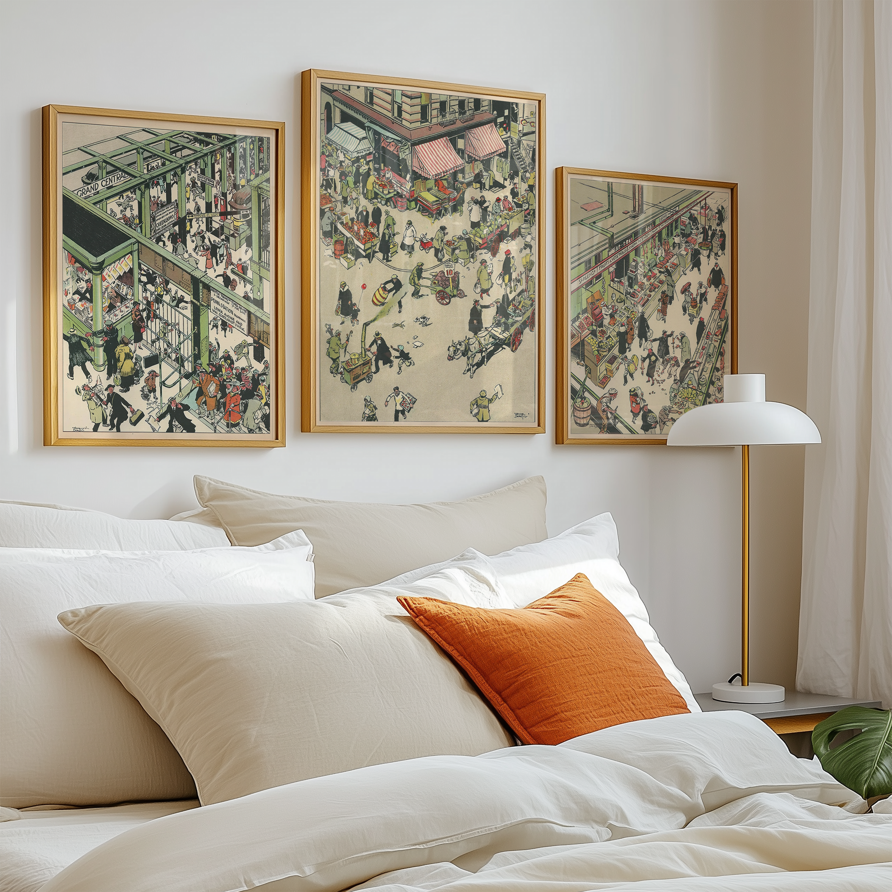 Vintage NYC Art Print — 1920s Lower East Side Market — New York Wall Decor