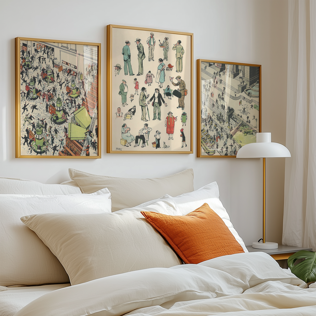 Vintage NYC Art Print — 1920s East Side Characters — New York Wall Decor