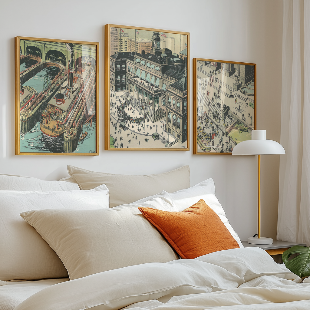 Vintage NYC Art Print — 1920s New York City Hall — New York Wall Decor