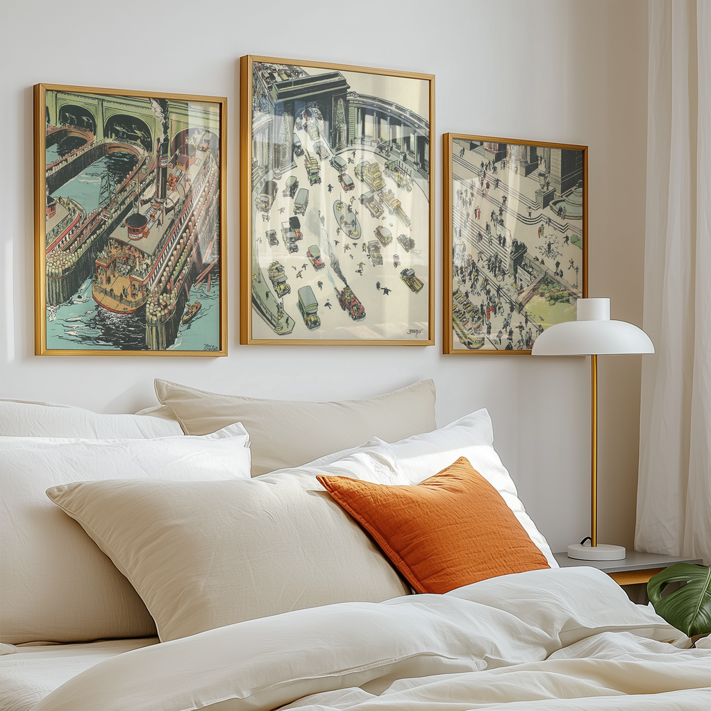 Vintage NYC Art Print — 1920s Manhattan Bridge Arch — New York Wall Decor