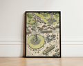 Vintage NYC Art Print — 1920s Columbus Circle — New York Wall Decor