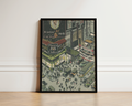 Vintage NYC Art Print — 1920s Great White Way Broadway Night — New York Wall Decor