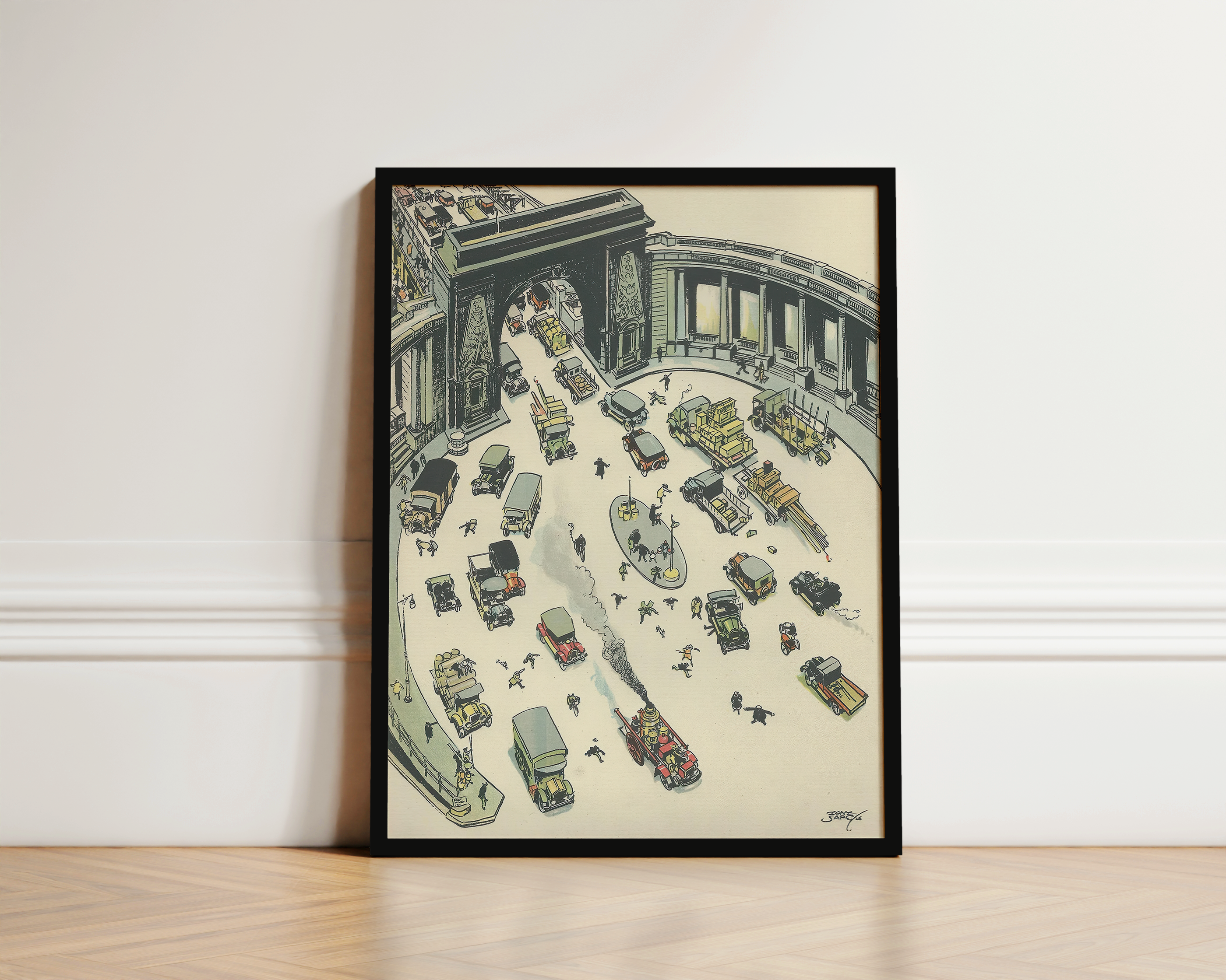 Vintage NYC Art Print — 1920s Manhattan Bridge Arch — New York Wall Decor