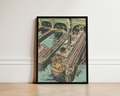 Vintage NYC Art Print — 1920s East River Ferry Terminal — New York Wall Decor
