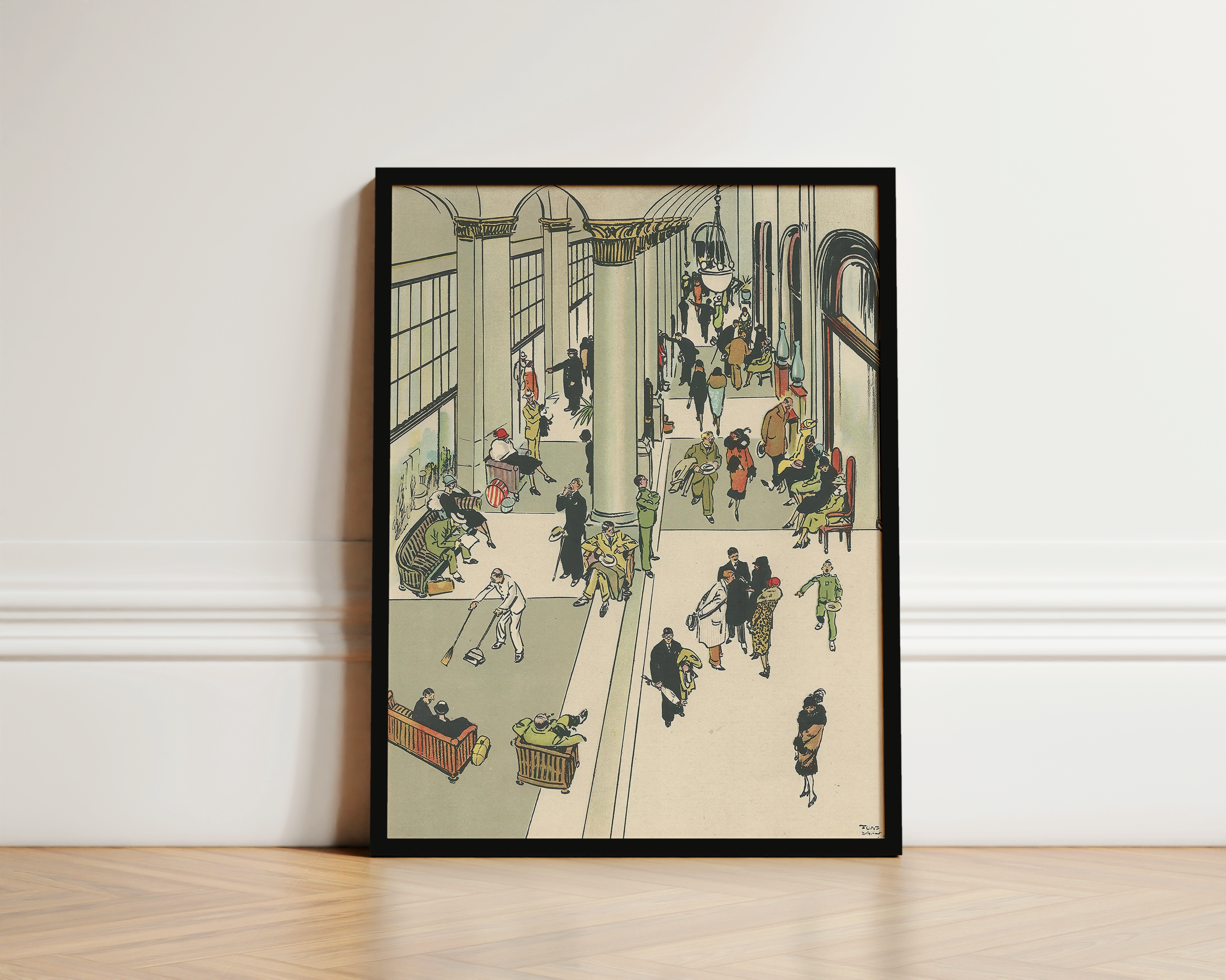 Vintage NYC Art Print — 1920s Waldorf Astoria Hotel — New York Wall Decor