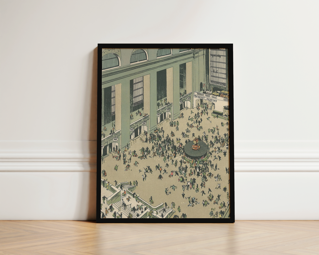 Vintage NYC Art Print — 1920s Grand Central Terminal — New York Wall Decor