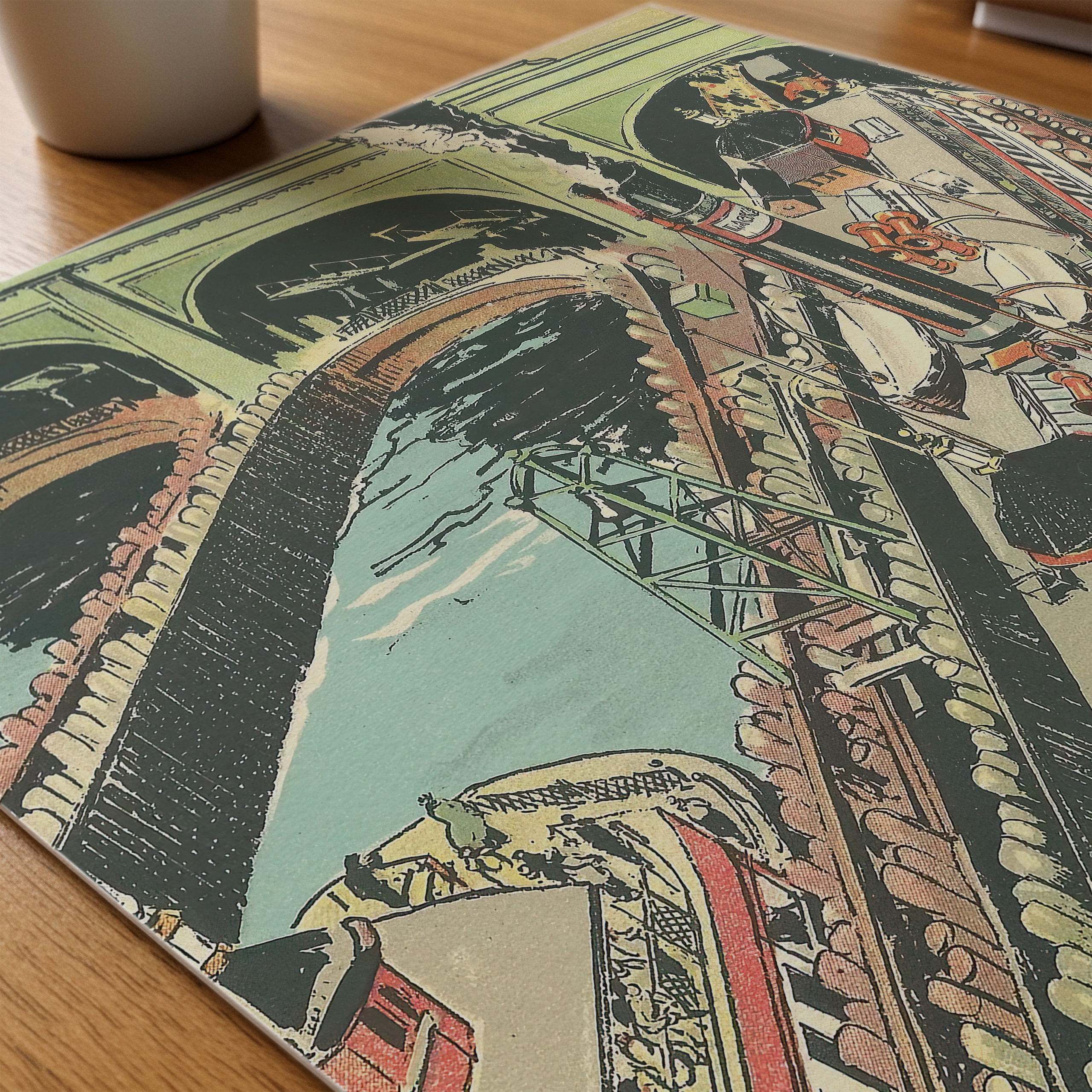 Vintage NYC Art Print — 1920s East River Ferry Terminal — New York Wall Decor